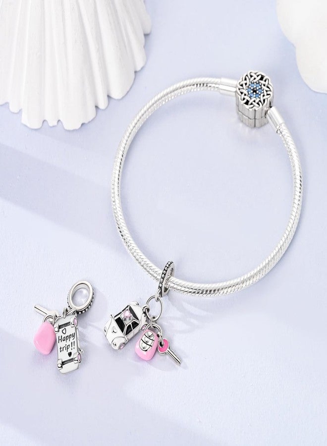 NARMO 925 Sterling Silver Charms Car Keys Charm for Bracelet - Image 2